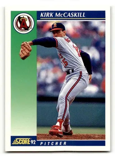 1992 Score #79 Kirk McCaskill California Angels Baseball Cards EX/NM ID:58554 - Baseball Card Single