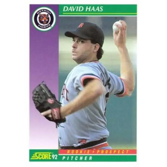 1992 Score #825 Dave Haas NM-MT Detroit Tigers Baseball Card - Baseball Card Single