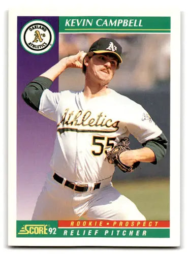 1992 Score #855 Kevin Campbell NM-MT RC Rookie Athletics ID:71736 - Baseball Card Single
