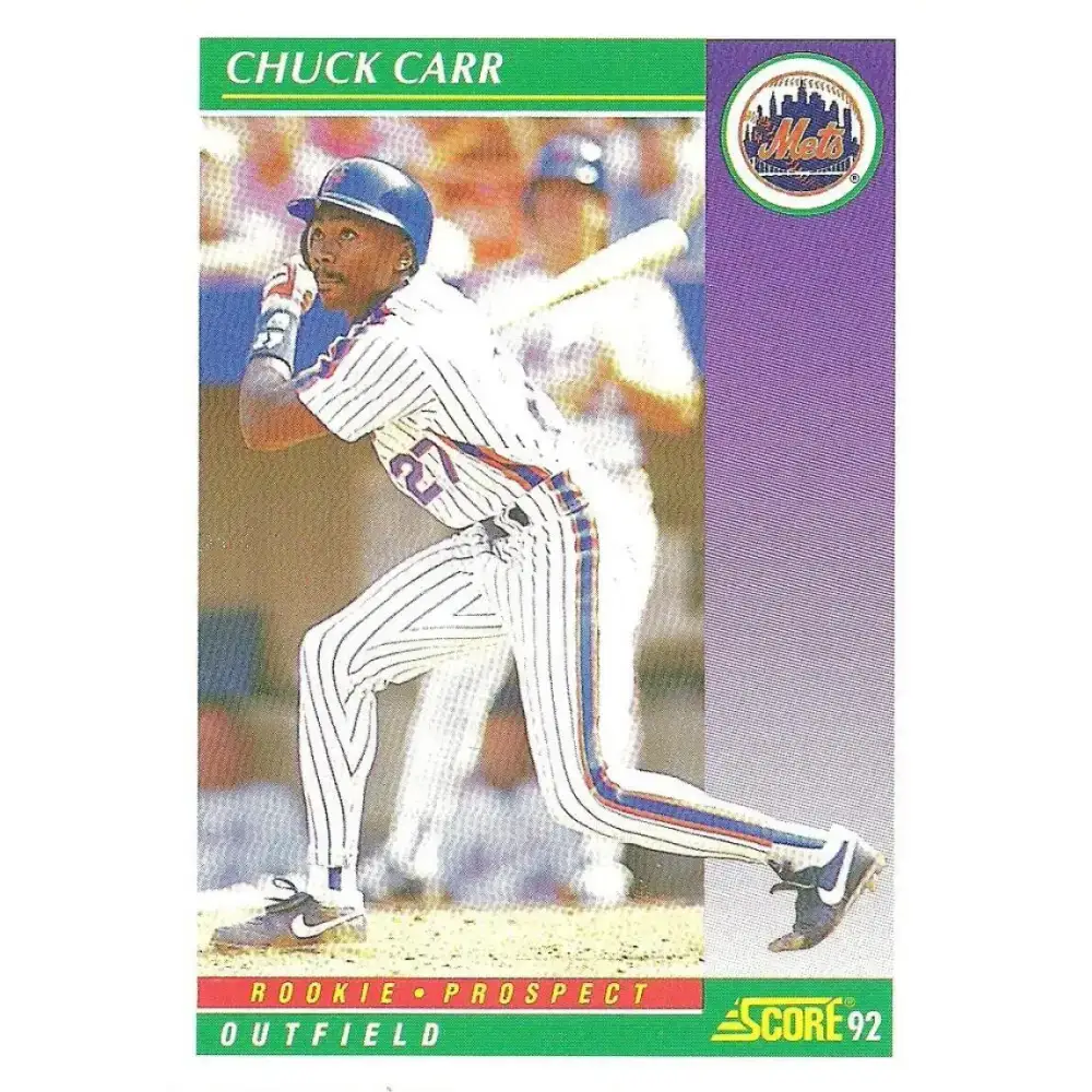 1992 Score #857 Chuck Carr NM-MT New York Mets Baseball Card - Baseball Card Single
