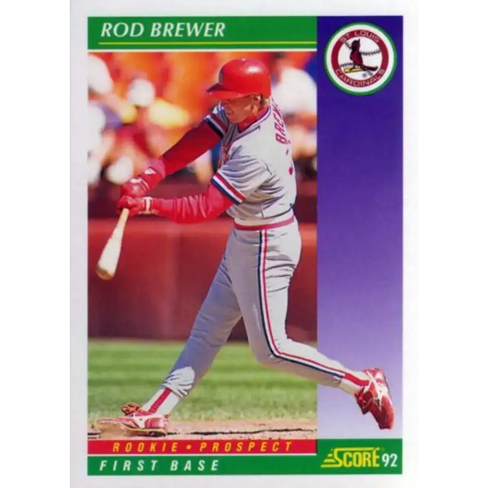 1992 Score #864 Rod Brewer NM-MT RC Rookie St. Louis Cardinals Baseball Card - Baseball Card Single