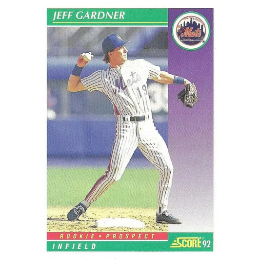 1992 Score #869 Jeff Gardner NM-MT RC Rookie New York Mets Baseball Card - Baseball Card Single