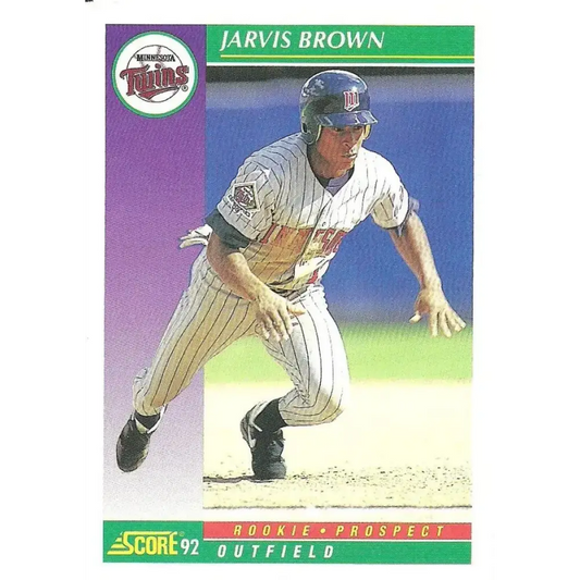 1992 Score #870 Jarvis Brown NM-MT RC Rookie Minnesota Twins Baseball Card - Baseball Card Single