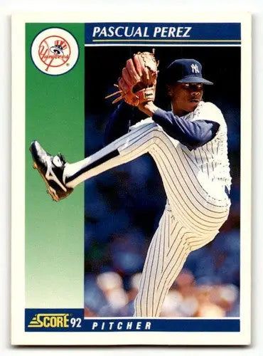 1992 Score #88 Pascual Perez New York Yankees Baseball Cards EX/NM ID:60462 - Baseball Card Single