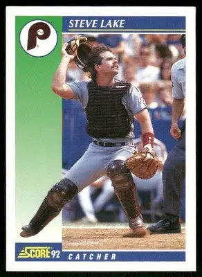 1992 Score Steve Lake #467 Baseball - Baseball Card Single