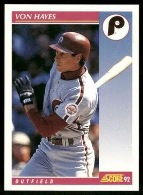 1992 Score Von Hayes #207 Baseball - Baseball Card Single