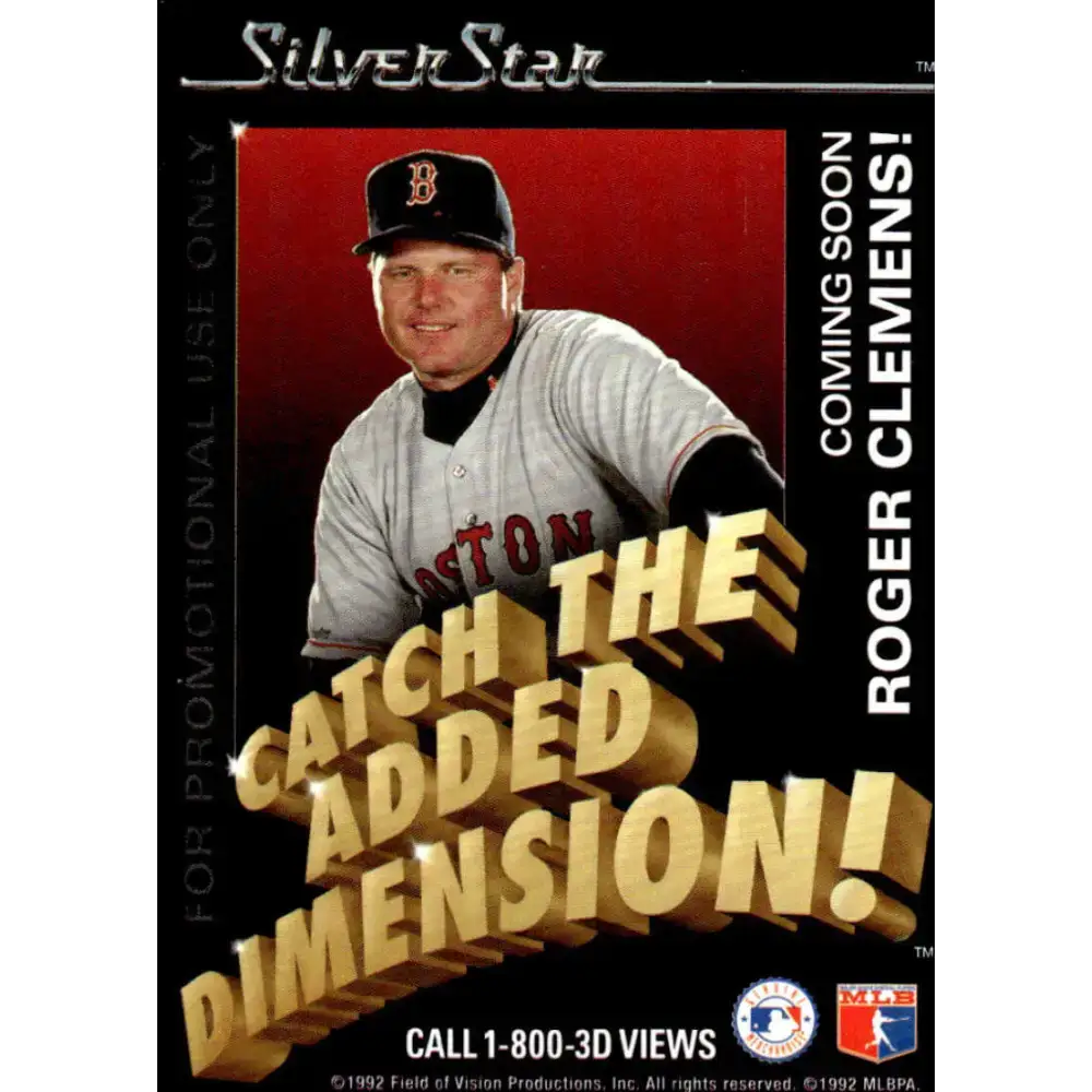 1992 Silver Star Baseball Holograms #NNO Roger Clemens EX/NM Chicago White Sox Baseball Card - Baseball Card Single