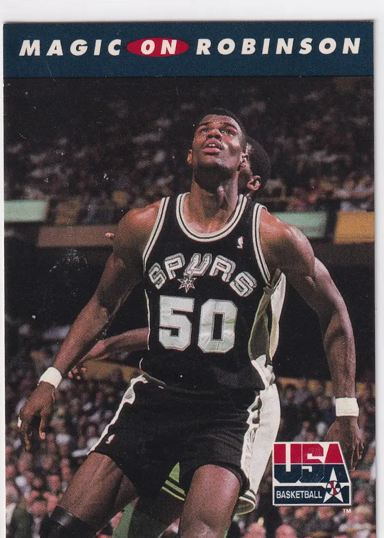 1992 SKYBOX #109 MAGIC ON ROBINSON USA- SAN ANTONIO SPURS - Basketball Card Single
