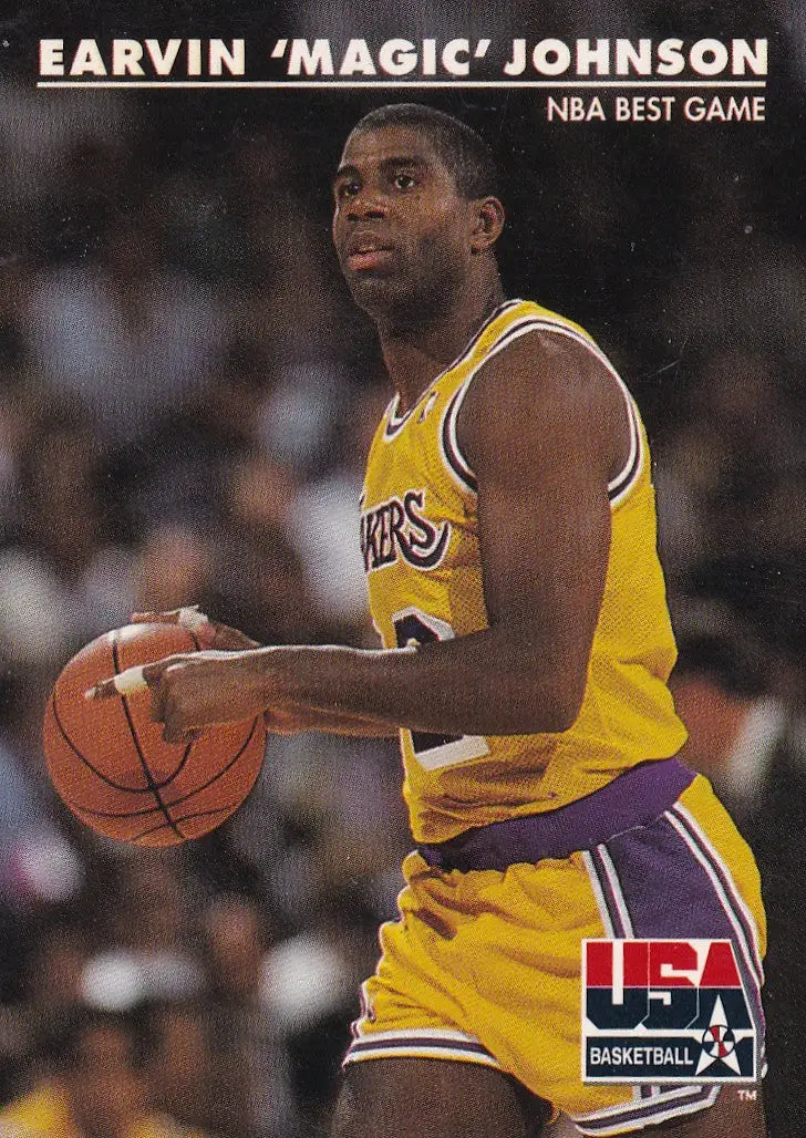 1992 SKYBOX #31 MAGIC JOHNSON USA- LOS ANGELES LAKERS - Basketball Card Single