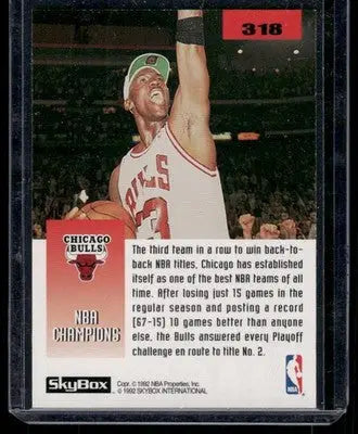 1992 SkyBox #318 NBA Finals Bulls Basketball - Basketball Card Single