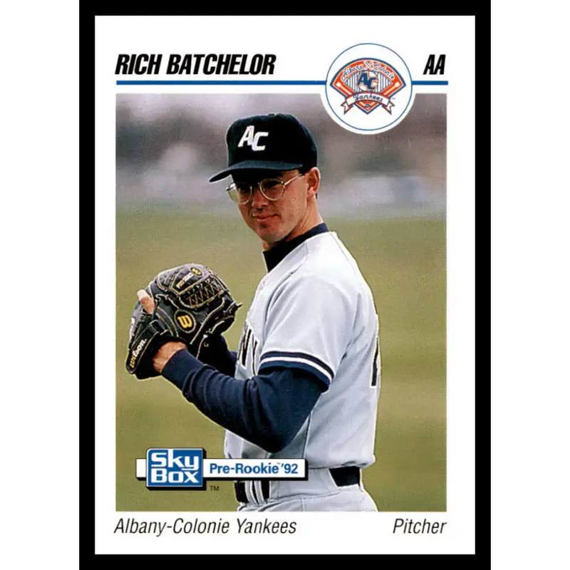1992 Skybox AA #1 Rich Batchelor Albany-Colonie Yankees NM-MT Baseball Card - Baseball Card Single