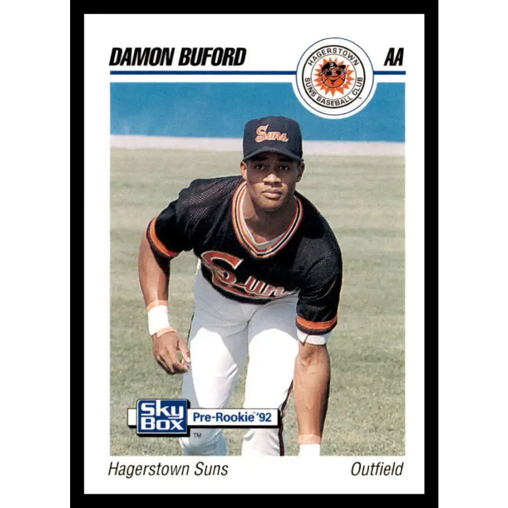 1992 Skybox AA #105 Damon Buford Hagerstown Suns NM-MT Baseball Card - Baseball Card Single