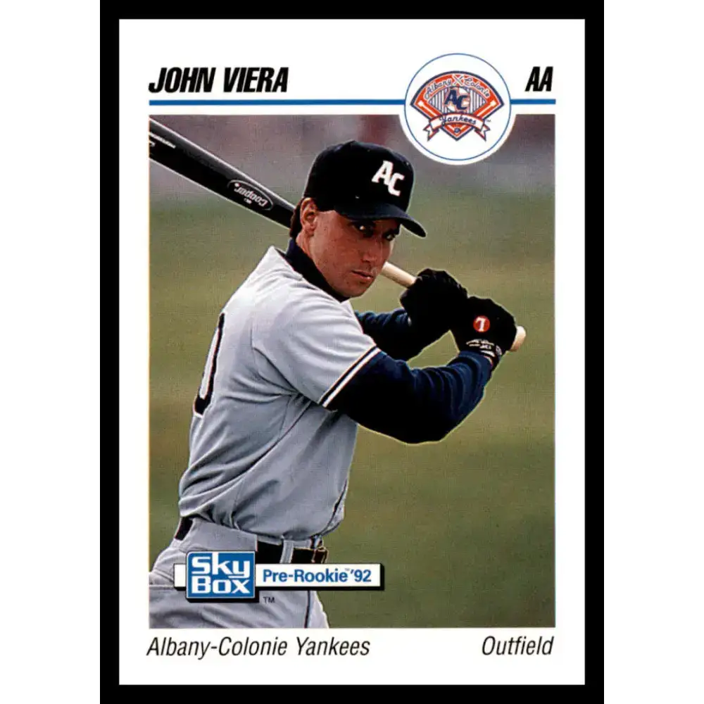 1992 Skybox AA #11 John Viera Albany-Colonie Yankees NM-MT Baseball Card - Baseball Card Single