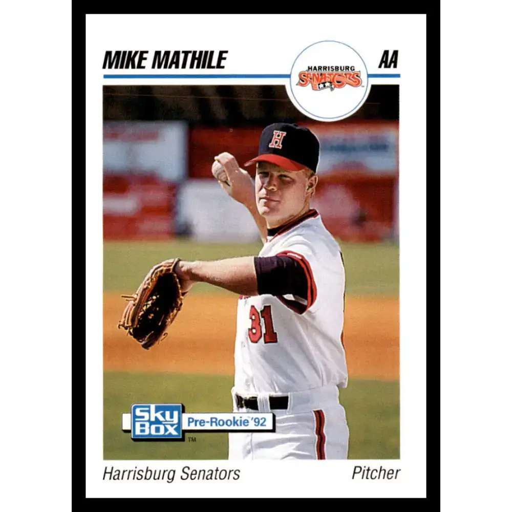 1992 Skybox AA #123 Mike Mathile Harrisburg Senators NM-MT Baseball Card - Baseball Card Single