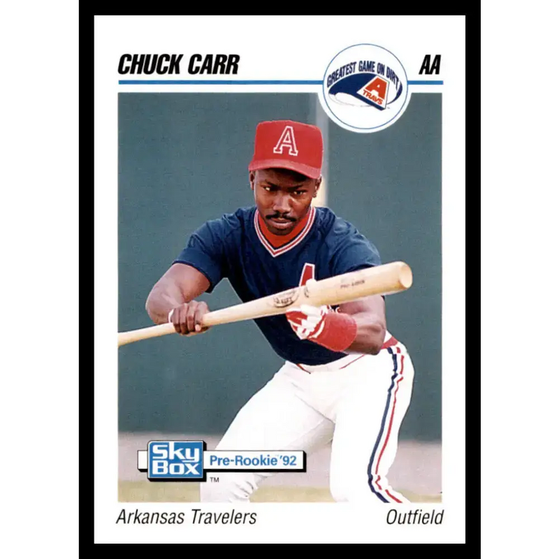 1992 Skybox AA #13 Chuck Carr Arkansas Travelers NM-MT Baseball Card - Baseball Card Single