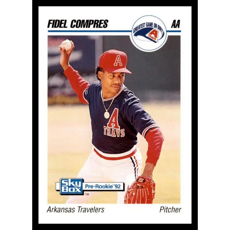 1992 Skybox AA #14 Fidel Compres Arkansas Travelers NM-MT Baseball Card - Baseball Card Single