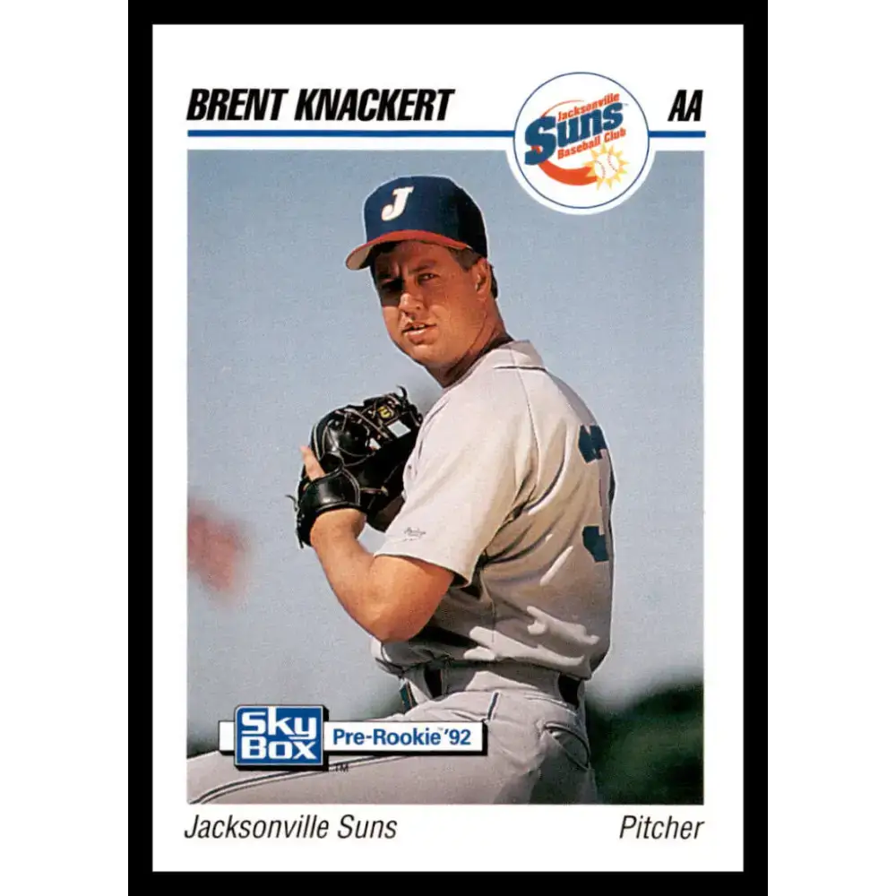 1992 Skybox AA #153 Brent Knackert Jacksonville Suns NM-MT Baseball Card - Baseball Card Single