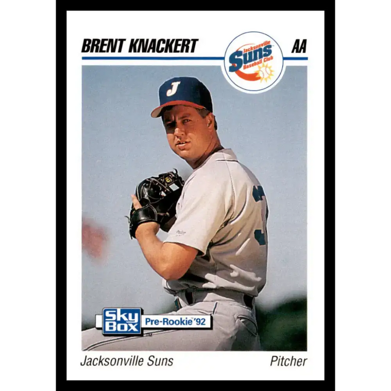 1992 Skybox AA #153 Brent Knackert Jacksonville Suns NM-MT Baseball Card - Baseball Card Single