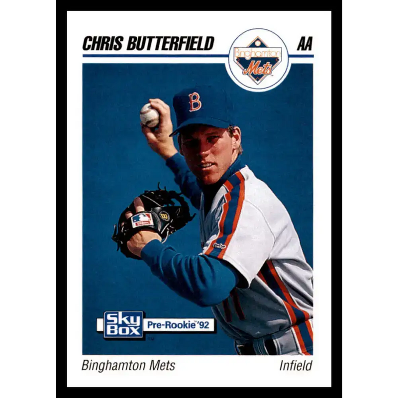 1992 Skybox AA #22 Chris Butterfield Binghamton Mets NM-MT Baseball Card - Baseball Card Single