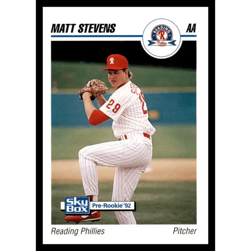 1992 Skybox AA #237 Matt Stevens Reading Phillies NM-MT Baseball Card - Baseball Card Single
