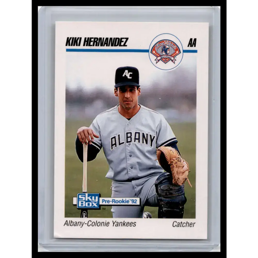 1992 Skybox AA #3 Kiki Hernandez Albany-Colonie Yankees NM-MT Baseball Card - Baseball Card Single