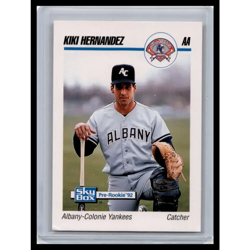 1992 Skybox AA #3 Kiki Hernandez Albany-Colonie Yankees NM-MT Baseball Card - Baseball Card Single