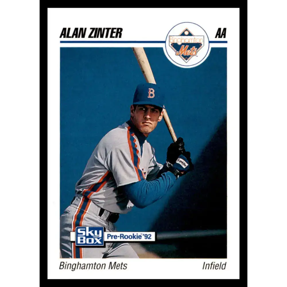 1992 Skybox AA #35 Alan Zinter Binghamton Mets NM-MT Baseball Card - Baseball Card Single