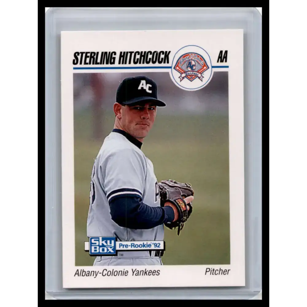 1992 Skybox AA #4 Sterling Hitchcock Albany-Colonie Yankees NM-MT Baseball Card - Baseball Card Single