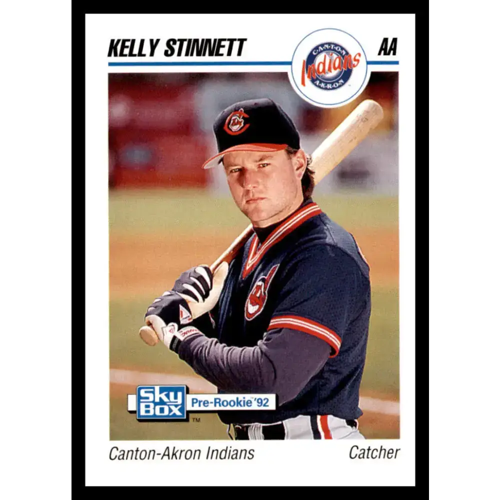 1992 Skybox AA #56 Kelly Stinnett Canton-Akron Indians NM-MT Baseball Card - Baseball Card Single