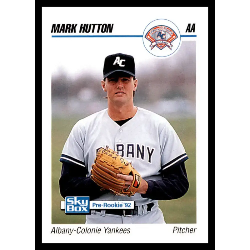 1992 Skybox AA #7 Mark Hutton Albany-Colonie Yankees NM-MT Baseball Card - Baseball Card Single