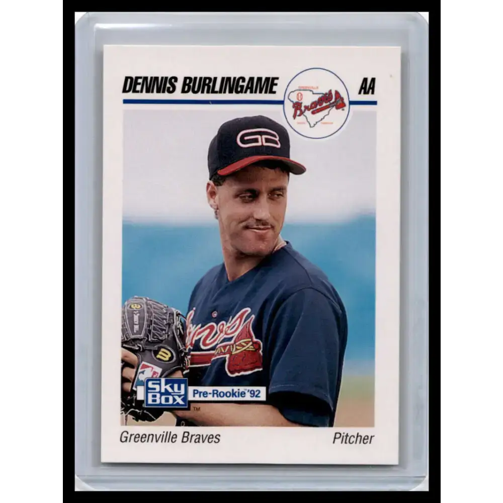 1992 Skybox AA #98 Dennis Burlingame Greenville Braves NM-MT Baseball Card - Baseball Card Single
