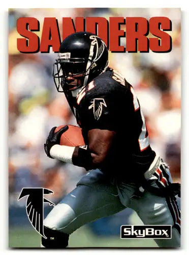 Original gloss SkyBox Impact football trading card featuring Deion Sanders Falcons