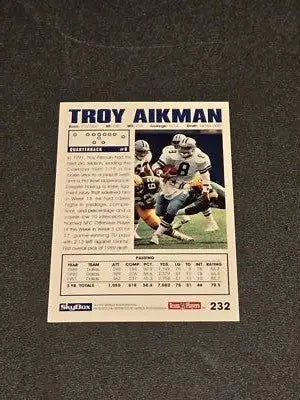 1992 SkyBox Impact #232 Troy Aikman - Football Card Single