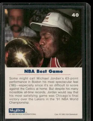 1992 SkyBox USA Basketball Michael Jordan #40 Basketball - Basketball Card Single