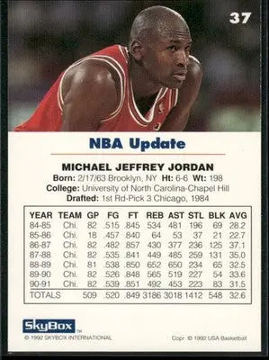 1992 SkyBox USA Basketball NBA Update Michael Jordan #37 Basketball - Basketball Card Single
