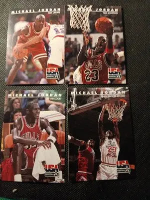 1992 Skybox USA - Michael Jordan. FOUR card lot. Chicago Bulls. NRMT+