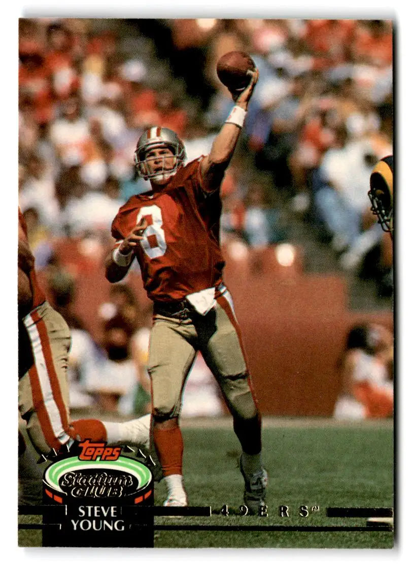 1992 1992 Stadium Club #366 Steve Young San Francisco 49ers FOOTBALL Cards - Football Card Single