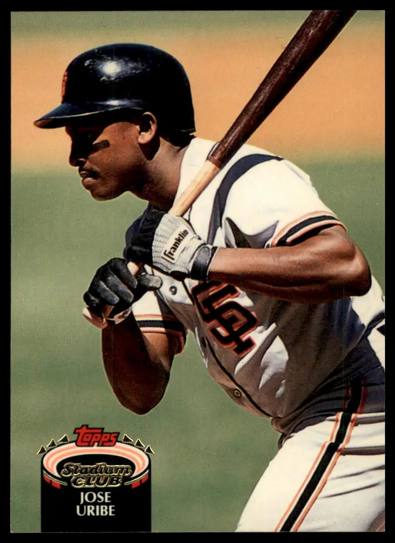 1992 Stadium Club Jose Uribe 371 San Francisco Giants NM - Baseball Card Single