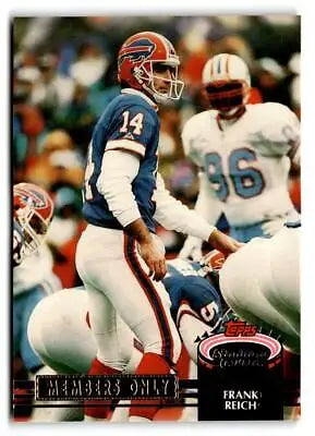 Football trading card of Frank Reich in jersey number 14 from Stadium Club Members Only