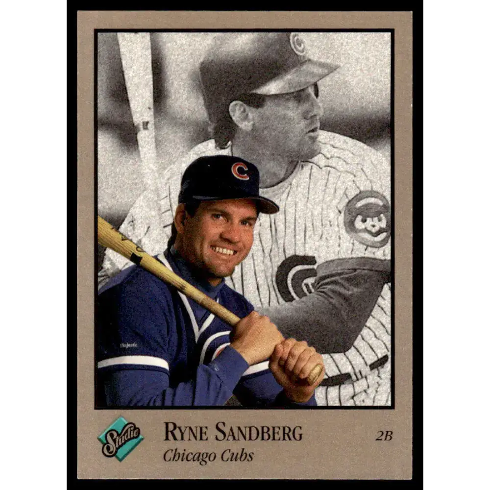 1992 Studio #18 Ryne Sandberg EX Chicago Cubs Baseball Card - Baseball Card Single
