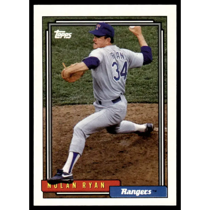 1992 Topps #1 Nolan Ryan EX/NM Texas Rangers Baseball Card - Baseball Card Single