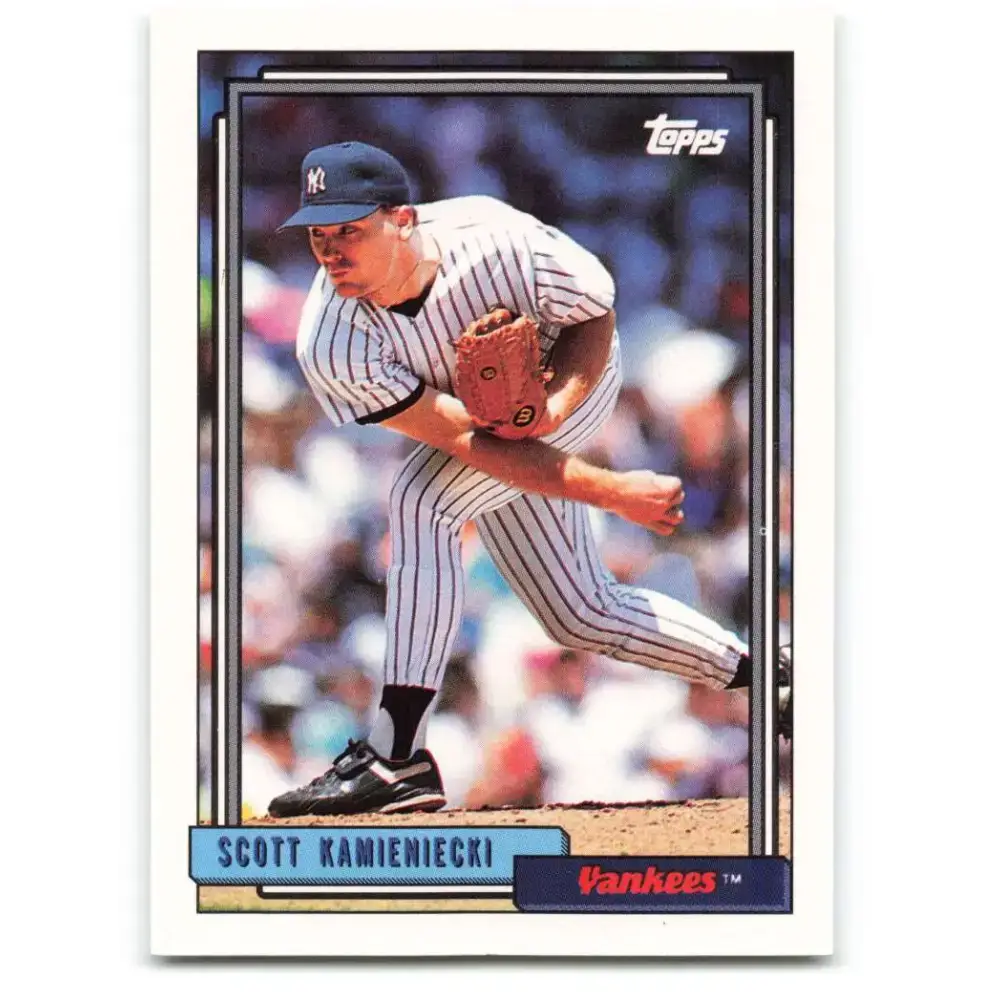 1992 Topps #102 Scott Kamieniecki NM-MT New York Yankees Baseball Card - Baseball Card Single