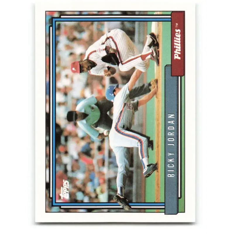 1992 Topps #103 Ricky Jordan NM-MT Philadelphia Phillies Baseball Card - Baseball Card Single