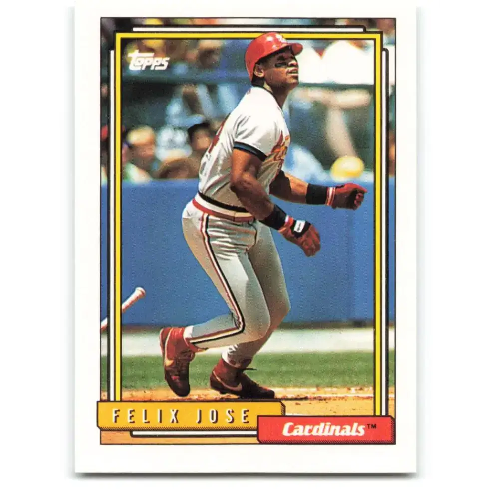 1992 Topps #105 Felix Jose NM-MT St. Louis Cardinals Baseball Card - Baseball Card Single