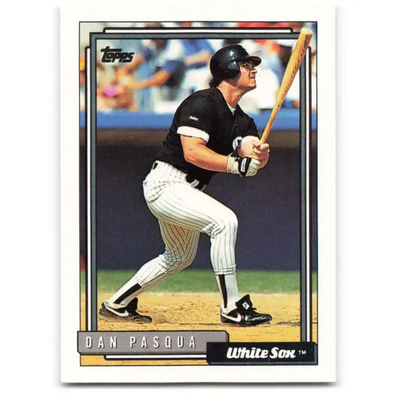 1992 Topps #107 Dan Pasqua NM-MT Chicago White Sox Baseball Card - Baseball Card Single