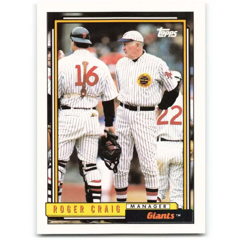1992 Topps #109 Roger Craig NM-MT San Francisco Giants Baseball Card - Baseball Card Single