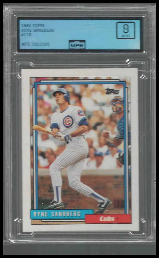 1992 Topps #110 Ryne Sandberg MPE 9 - Baseball Card Single