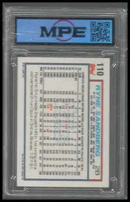 1992 Topps #110 Ryne Sandberg MPE 9 - Baseball Card Single