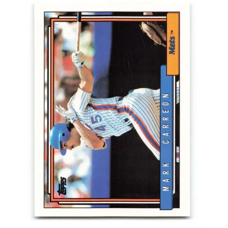 1992 Topps #111 Mark Carreon EX Excellent New York Mets Baseball Card - Baseball Card Single