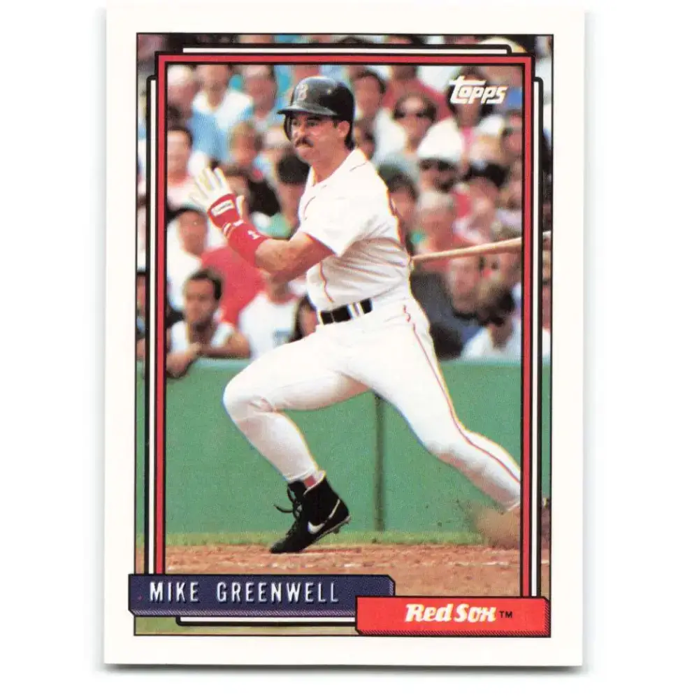 1992 Topps #113 Mike Greenwell NM-MT Boston Red Sox Baseball Card - Baseball Card Single
